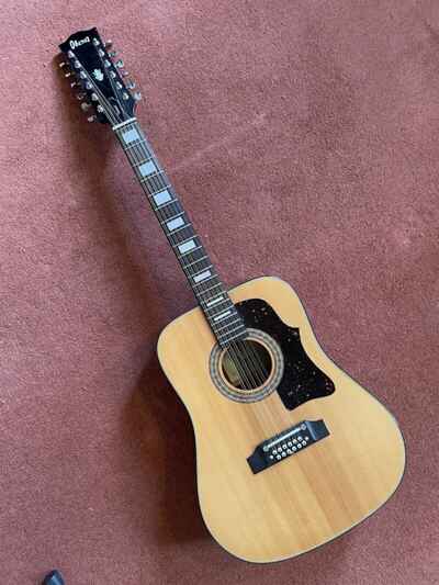 Ibanez Concord 615-12 Acoustic Made In Japan 1960 / 70s Lawsuit Tulip Headstock