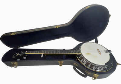 Alvarez 5-String Acoustic Banjo with Case and Accessories