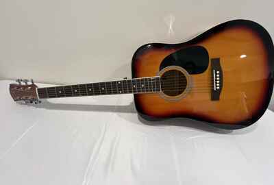 Indiana Scout Model S-Scout-VS 6-String Dreadnought Acoustic Guitar With Case.