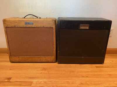 SUPER RARE 1956 Fender Pro Tube Amp & Pro Extension Cabinet Set