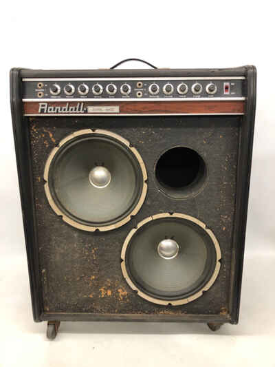 Randall Doral Bass - RB 100 1970s - Black, Wood Panel Rare Vintage Amplifier