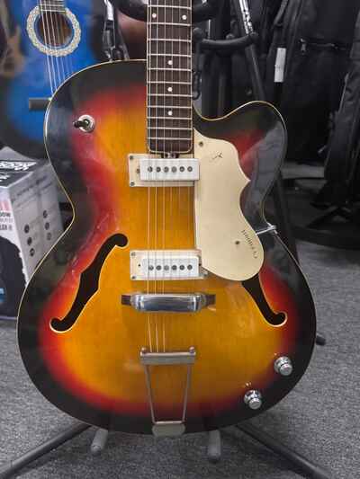 1960s VOX Typhoon Semi-Hollow Body Guitar w original case