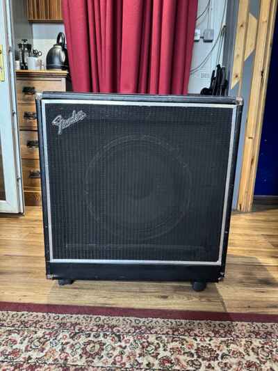 Fender Bassman 1-15 USA made 15?? Bass Cab (Vintage, Re-covered, 8 Ohm)