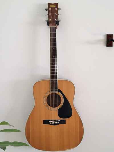 Vintage Yamaha FG-340II Acoustic Jumbo Dreadnought Guitar 1985 Made In Taiwan