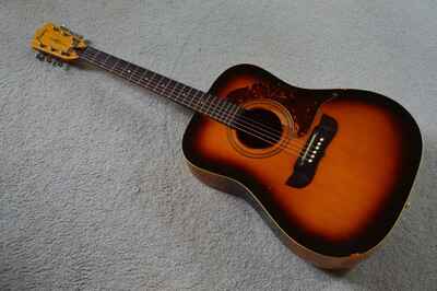 Vintage c. 1970s Framus Country and Western dreadnought acoustic guitar, Germany