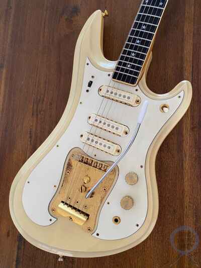 Guyatone LG-350T, Custom, White, MIJ 1970s, Rare to Find Collector, Sharp 5