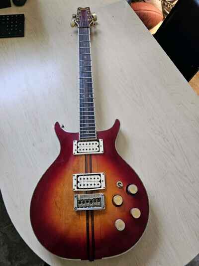 1980 or 1980s Washburn Electric Guitar Neck Thru Made in Japan Neckthru