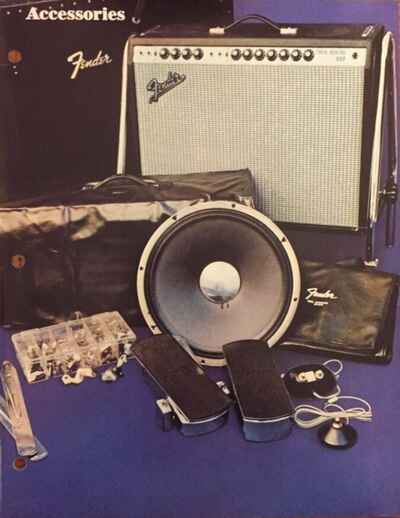 Vintage 1971 Fender Amplifier Accessories REPRODUCTION - ONE Sheet Brochure 