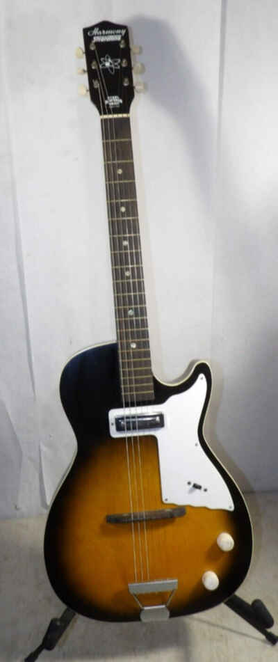 Vintage April 1960 Harmony H-45 Stratotone Electric Guitar W / Case USA