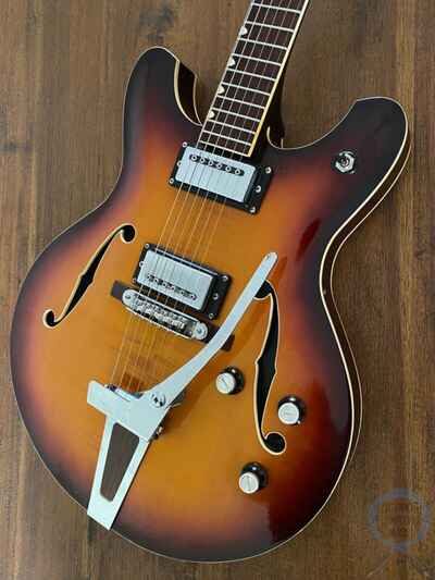 Yamaha, SA30T, Vintage Hollow Body, 1973, Sunburst, Tremolo