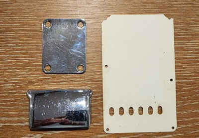1969 Fender Stratocaster Neck Plate  Backplate  and Ashtray Cover