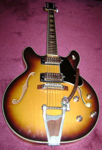 Vintage Ventura 335 Style Hollow Body Electric Guitar