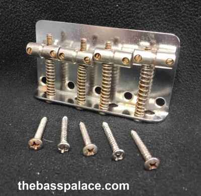FENDER 1969 PRECISION OR JAZZ BASS BRIDGE VERY CLEAN WITH MOUNTING SCREWS