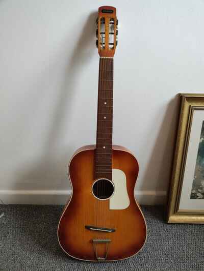 Rare Nymph Parlour acoustic guitar, 1950 / 60 With Case Spares Repairs