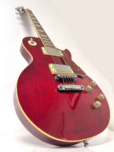 Vintage Aria Pro II 1970s Les Paul Type Guitar, Wine Red Burgundy Walnut, BEAUTY