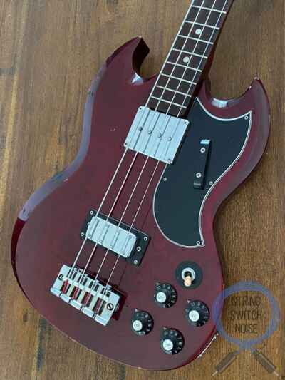 Greco SG Bass, EB-3 style, Cherry, MIJ, 1972 vintage, EB350