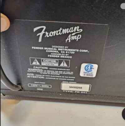 Vintage Fender Frontman Amp Guitar 38W Type PR 241  120V ~ 60Hz Works