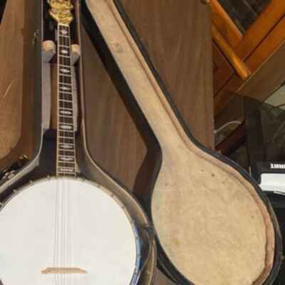 Antique B&D Serenader Silver Bell Banjo with Case