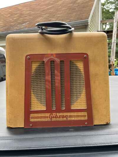 Vintage 1951 Gibson BR-9  Tube Amplifier VG with matching Guitar