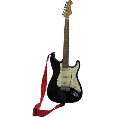 Aria STG Series Electric Guitar Black with Gig Bag and Strap