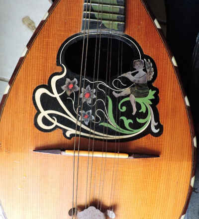 Antique Italian Mandolin 1904 Bowl Back with Original wooden Case