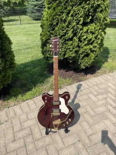 Vintage Ventura Japan Lawsuit Era Electric Guitar 335 Style Burgundy FREE SHIP!