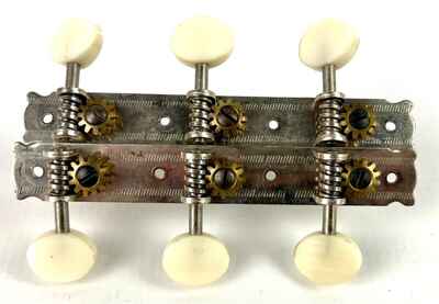 Vintage engraved (var. b) 3-on-a-plank Tuning Gears for Harmony, Kay, etc.