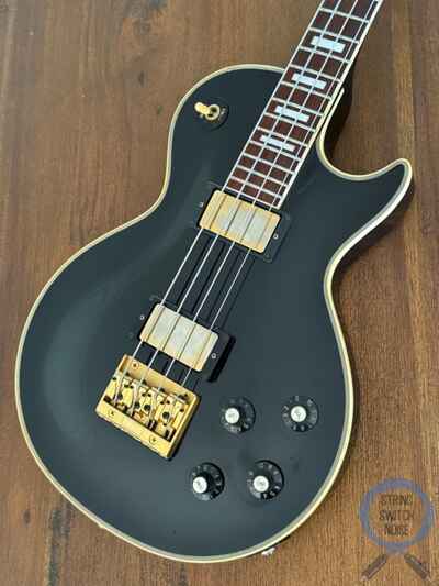 Greco Les Paul Bass, Ebony (Black), MIJ, 1989, Short Scale, Set Neck