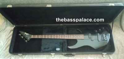 1985 USA GUILD PILOT BASS SB-604 POINTY HEAD BLACK ROSEWOOD ACTIVE EMGs W / CASE.