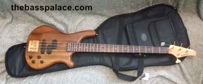 KAWAI 1985 ROCKOON RB-4 BASS SOLID KOA BODY ROSEWOOD SCHALLER 9V PICKUPS & HDWE