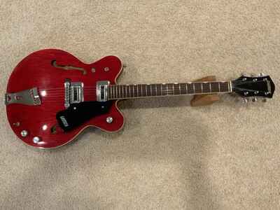 1973 GRETSCH STREAMLINER 7566 Vintage Hollow Body Electric Guitar. Cherry 6#14oz
