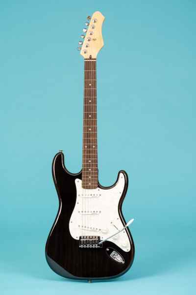 Antoria S Type Electric Guitar in Mint Condition Pro Setup in quality gig bag