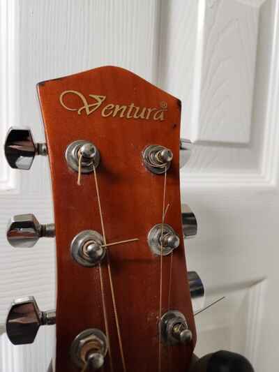 Venture V 12 NAT Acoustic- Electric Guitar Six String With Sholder Strap