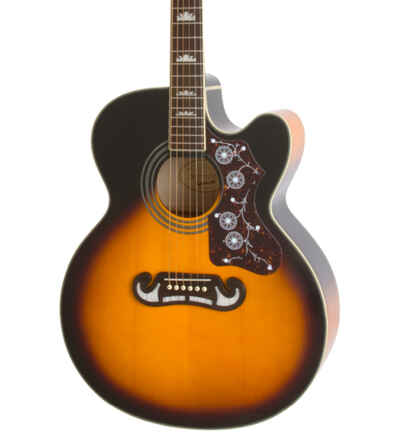 Epiphone EJ-200 EC Studio Acoustic-Electric Guitar, Vintage Sunburst