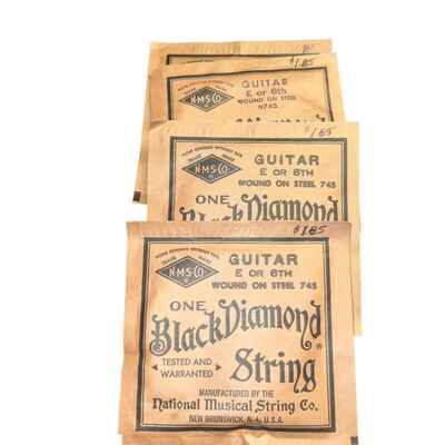 Black Diamond Guitar Strings E-6th Strings (2) #745 NOS