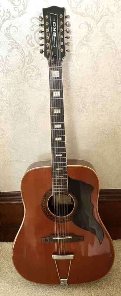 Vintage 1960s EKO Ranger XII 12 String Acoustic Guitar - Made In Italy
