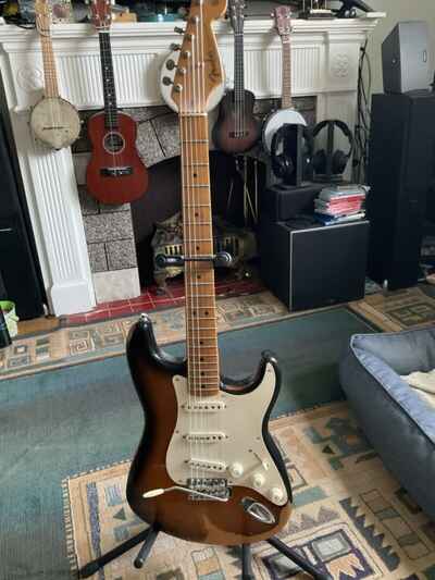 Fender  Solid Stratocaster Electric Guitar - Sunburst - 1950s Style Japan 1996-7