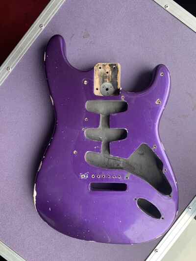 Vintage Fender 1972 Stratocaster  Body .  All Original . Refinished in Purple