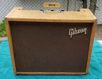 1961 Vintage Gibson GA-20T  " RANGER " Tube Guitar Amp Tweed w /  Tremelo