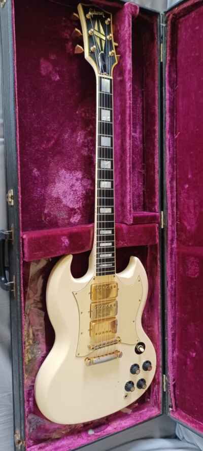 1970 Gibson SG Custom Olympic White Gold Hdwr Exc All Original