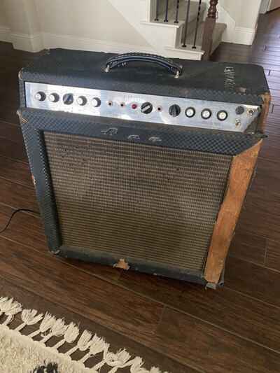 1966 AMPEG G-15 GEMINI II GUITAR AMPLIFIER WITH PEDAL !!