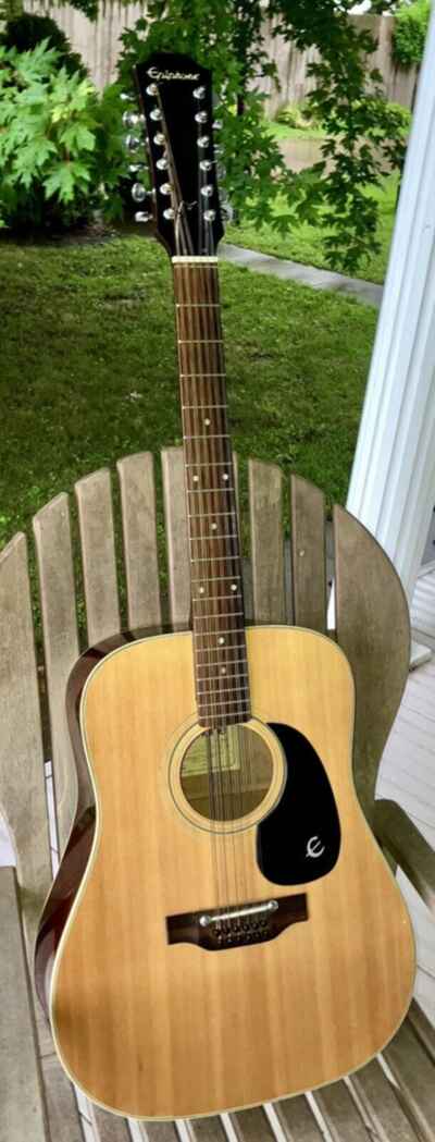 1970s Epiphone Texan 12 String Acoustic Guitar Model FT-160N - Made In Japan
