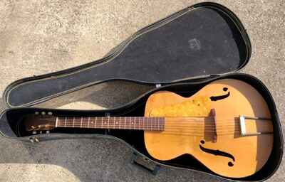 Kay Blonde Archtop Hollow Body Acoustic Guitar w / HSC! -LL