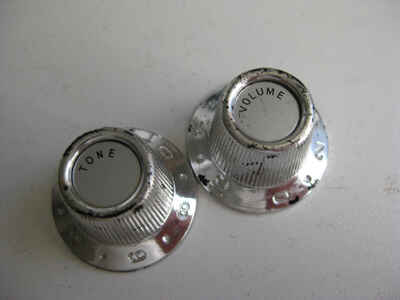 Set of 2 Vintage Teisco Spectrum Delrey Audition Guitar Knobs for Project