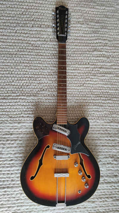 Framus Atlantik 12 String Thinline 5 / 013 von 1967  Massive Fichtendecke