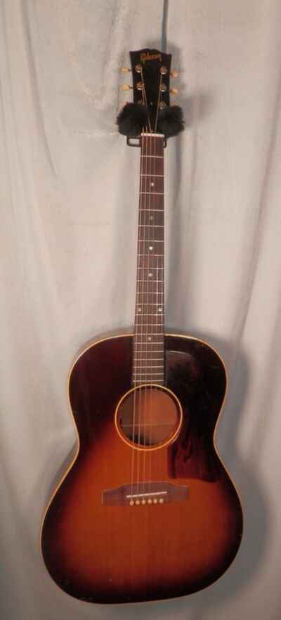 Gibson LG1 Sunburst Acoustic Guitar 1965 w /  chipboard case + Fishman pickup