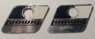 Vintage Ludwig Black White Badge For Rockers Series
