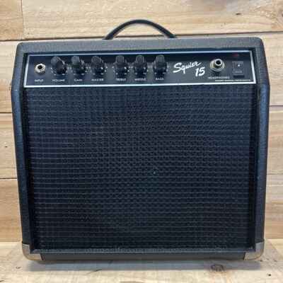 Vintage FENDER ??Squier 15?? Electric Guitar Amp, 120V 50 / 60Hz 42W Good Tested