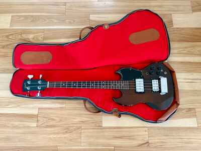 1972 Gibson EB-3 Short Scale Electric Bass Walnut Finish SG Vintage Gig Bag