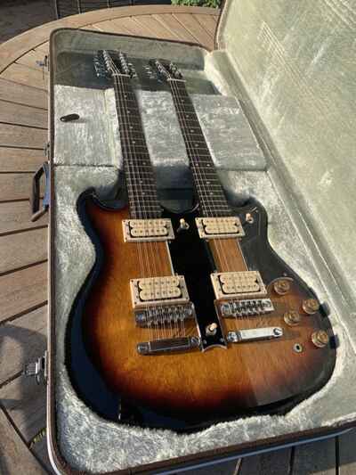 guitare électrique vintage Ibanez ST 1200 Double Manche 1978